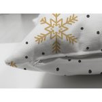 Çift Taraflı Beyaz Zeminli Gold Detaylı Kartanesi Dijital Baskılı Modern Süet Yastık Kırlent Kılıfı Realhomes