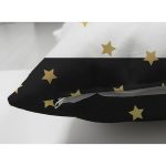 - Suet-K-8288-Gorsel3 - Realhomes Çift Taraflı Beyaz Zemin Üzerinde Gold Detaylı Yıldız Desenli Modern Süet Yastık Kırlent Kılıfı Realhomes