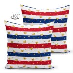 - Suet-K-8304-Gorsel2 - Realhomes Çift Taraflı Beyaz Zemin Üzerinde Gold Detaylı Kalp Desenli Modern Süet Yastık Kırlent Kılıfı Realhomes