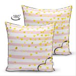 - Suet-K-8314-Gorsel2 - Realhomes Çift Taraflı Beyaz Zemin Üzerinde Gold Detaylı Kalp Desenli Modern Süet Yastık Kırlent Kılıfı Realhomes