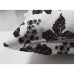 - Suet-K-8318-Gorsel3 - Realhomes Çift Taraflı Beyaz Zemin Üzerinde Siyah Yaprak Desenli Süet Yastık Kırlent Kılıfı Realhomes