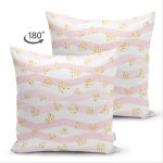 - Suet-K-8319-Gorsel2 - Realhomes Çift Taraflı Beyaz Zemin Üzerinde Gold Detaylı Kalp Desenli Modern Süet Yastık Kırlent Kılıfı Realhomes