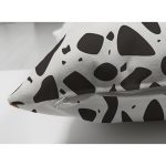 Çift Taraflı Renkli Zeminli Siyah Puantiye Desenli Dijital Baskılı Modern Süet Yastık Kırlent Kılıfı Realhomes