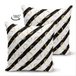 - Suet-K-8326-Gorsel2 - Realhomes Çift Taraflı Beyaz Zemin Üzerinde Gold Detaylı Kalp Desenli Modern Süet Yastık Kırlent Kılıfı Realhomes