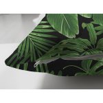 - Suet-K-8356-Gorsel3 - Realhomes Çift Taraflı Siyah Zemin Üzerinde Yeşil Yaprak Desenli Süet Yastık Kırlent Kılıfı Realhomes