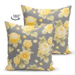 - Suet-K-8365-Gorsel2 - Realhomes Çift Taraflı Rengarenk Zemin Üzerinde Çiçek Desenli Dijital Baskılı Modern Süet Yastık Kırlent Kılıfı Realhomes