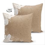 - Suet-K-8372-Gorsel2 - Realhomes Çift Taraflı Rengarenk Zemin Üzerinde Beyaz Çiçek Desenli Süet Yastık Kırlent Kılıfı Realhomes