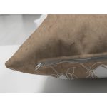 Çift Taraflı Rengarenk Zemin Üzerinde Beyaz Çiçek Desenli Süet Yastık Kırlent Kılıfı Realhomes