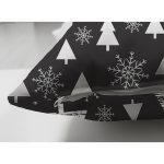 Çift Taraflı Siyah Zemin Üzerinde Yılbaşı Desenli Dijital Baskılı Modern Süet Yastık Kırlent Kılıfı Realhomes