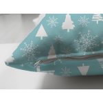 Çift Taraflı Renkli Zemin Üzerinde Yılbaşı Desenli Dijital Baskılı Modern Süet Yastık Kırlent Kılıfı Realhomes