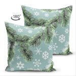 Çift Taraflı Renkli Zeminli Kartanesi Desenli Dijital Baskılı Modern Süet Yastık Kırlent Kılıfı Realhomes