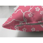 Çift Taraflı Rengarenk Zemin Üzerinde Beyaz Çiçek Desenli Süet Yastık Kırlent Kılıfı Realhomes