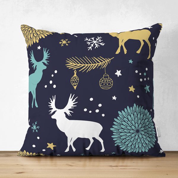 - Suet-K-8409-Gorsel1 - Realhomes  Çift Taraflı Rengarenk Zemin Üzerinde Siyah Çiçek Desenli Süet Yastık Kırlent Kılıfı Realhomes