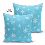 Çift Taraflı Renkli Zeminli Kartanesi Desenli Dijital Baskılı Modern Süet Yastık Kırlent Kılıfı Realhomes