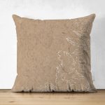 Çift Taraflı Rengarenk Zemin Üzerinde Beyaz Çiçek Desenli Süet Yastık Kırlent Kılıfı Realhomes