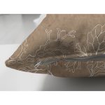 Çift Taraflı Rengarenk Zemin Üzerinde Beyaz Çiçek Desenli Süet Yastık Kırlent Kılıfı Realhomes