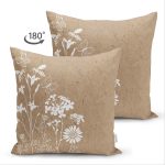 - Suet-K-8429-Gorsel2 - Realhomes  Çift Taraflı Rengarenk Zemin Üzerinde Beyaz Çiçek Desenli Süet Yastık Kırlent Kılıfı Realhomes