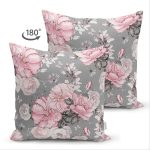 - Suet-K-8432-Gorsel2 - Realhomes Çift Taraflı Rengarenk Zemin Üzerinde Çiçek Desenli Dijital Baskılı Modern Süet Yastık Kırlent Kılıfı Realhomes