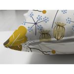 Çift Taraflı Beyaz Zemin Üzerinde Rengarenk Çiçek Desenli Süet Yastık Kırlent Kılıfı Realhomes