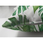 - Suet-K-8437-Gorsel3 - Realhomes Çift Taraflı Beyaz Zemin Üzerinde Yeşil Yaprak Desenli Süet Yastık Kırlent Kılıfı Realhomes