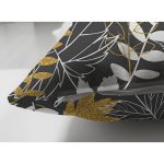 - Suet-K-8453-Gorsel3 - Realhomes  Çift Taraflı Siyah Zemin Üzerinde Gold Detaylı Yaprak Desenli Modern Süet Yastık Kırlent Kılıfı Realhomes
