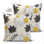 - Suet-K-8454-Gorsel2 - Realhomes Çift Taraflı Beyaz Zemin Üzerinde Gold Detaylı Sonbahar Yaprak Desenli Süet Yastık Kırlent Kılıfı Realhomes