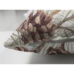 - Suet-K-8456-Gorsel3 - Realhomes  Çift Taraflı Beyaz Zemin Üzerinde Kozalak Desenli Dijital Baskılı Modern Süet Yastık Kırlent Kılıfı Realhomes