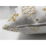 Çift Taraflı Beyaz Zeminli Kartanesi Desenli Dijital Baskılı Modern Süet Yastık Kırlent Kılıfı Realhomes