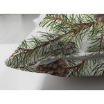 - Suet-K-8463-Gorsel3 - Realhomes Çift Taraflı Beyaz Zemin Üzerinde Kozalak Desenli Dijital Baskılı Modern Süet Yastık Kırlent Kılıfı Realhomes