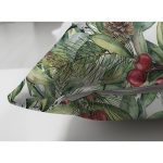 - Suet-K-8467-Gorsel3 - Realhomes Çift Taraflı Beyaz Zemin Üzerinde Yaprak Desenli Kiraz Motifli Modern Süet Yastık Kırlent Kılıfı Realhomes