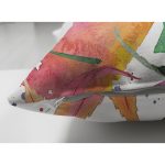 - Suet-K-8473-Gorsel3 - Realhomes Çift Taraflı Beyaz Zeminli Renkli Yaprak Desenli Dijital Baskılı Modern Süet Yastık Kırlent Kılıfı Realhomes