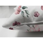 - Suet-K-8481-Gorsel3 - Realhomes Çift Taraflı Beyaz Zemin Üzerinde Rengarenk Çiçek Desenli Süet Yastık Kırlent Kılıfı Realhomes