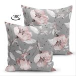 - Suet-K-8484-Gorsel2 - Realhomes  Çift Taraflı Pastel Zeminli Rengarenk Çiçek Desenli Dijital Baskılı Modern Süet Yastık Kırlent Kılıfı Realhomes