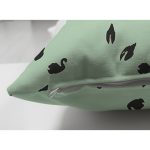 Çift Taraflı Renkli Zeminli Siyah Flamingo Desenli Dijital Baskılı Modern Süet Yastık Kırlent Kılıfı Realhomes