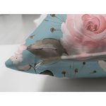 Çift Taraflı Rengarenk Zemin Üzerinde Çiçek Desenli Dijital Baskılı Modern Süet Yastık Kırlent Kılıfı Realhomes