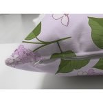 - Suet-K-8494-Gorsel3 - Realhomes Çift Taraflı Rengarenk Zemin Üzerinde Yeşil Yapraklı Çiçek Desenli Modern Süet Yastık Kırlent Kılıfı Realhomes