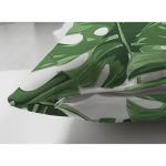 - Suet-K-8502-Gorsel3 - Realhomes Çift Taraflı Beyaz Zemin Üzerinde Yeşil Yaprak Desenli Süet Yastık Kırlent Kılıfı Realhomes