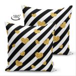 - Suet-K-8509-Gorsel2 - Realhomes  Çift Taraflı Beyaz Zeminli Gold Detaylı Kalp Dijital Baskılı Modern Süet Yastık Kırlent Kılıfı Realhomes