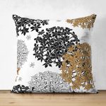 - Suet-K-8515-Gorsel1 - Realhomes Çift Taraflı Beyaz Zemin Üzerinde Rengarenk Çiçek Desenli Süet Yastık Kırlent Kılıfı Realhomes