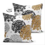 - Suet-K-8515-Gorsel2 - Realhomes Çift Taraflı Beyaz Zemin Üzerinde Rengarenk Çiçek Desenli Süet Yastık Kırlent Kılıfı Realhomes