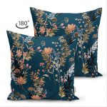 - Suet-K-8516-Gorsel2 - Realhomes Çift Taraflı Rengarenk Zemin Üzerinde Çiçek Desenli Dijital Baskılı Modern Süet Yastık Kırlent Kılıfı Realhomes