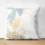 Çift Taraflı Beyaz Zemin Üzerinde Mermer Desenli Dijital Baskılı Modern Süet Yastık Kırlent Kılıfı Realhomes