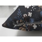 - Suet-K-8532-Gorsel3 - Realhomes Çift Taraflı Siyah Zemin Üzerinde Rengarenk Çiçek Desenli Süet Yastık Kırlent Kılıfı Realhomes