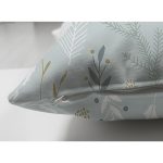 Çift Taraflı Renkli Zemin Üzerinde Yaprak Desenli Dijital Baskılı Modern Süet Yastık Kırlent Kılıfı Realhomes