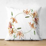 - Suet-K-8559-Gorsel1 - Realhomes Çift Taraflı Beyaz Zemin Üzerinde Rengarenk Çiçek Desenli Süet Yastık Kırlent Kılıfı Realhomes