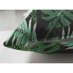 - Suet-K-8565-Gorsel3 - Realhomes Çift Taraflı Siyah Zemin Üzerinde Yeşil Yaprak Desenli Süet Yastık Kırlent Kılıfı Realhomes