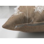 Çift Taraflı Rengarenk Zemin Üzerinde Beyaz Çiçek Desenli Süet Yastık Kırlent Kılıfı Realhomes