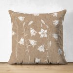 - Suet-K-8568-Gorsel1 - Realhomes Çift Taraflı Rengarenk Zemin Üzerinde Beyaz Çiçek Desenli Süet Yastık Kırlent Kılıfı Realhomes