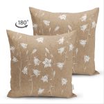 - Suet-K-8568-Gorsel2 - Realhomes Çift Taraflı Rengarenk Zemin Üzerinde Beyaz Çiçek Desenli Süet Yastık Kırlent Kılıfı Realhomes