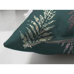 Çift Taraflı Renkli Zemin Üzerinde Pastel Renkli Yaprak Desenli Modern Süet Yastık Kırlent Kılıfı Realhomes